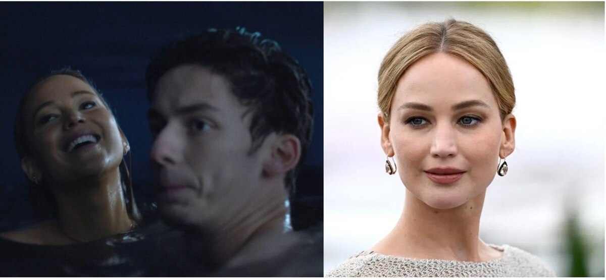 Jennifer Lawrence Beach Scene