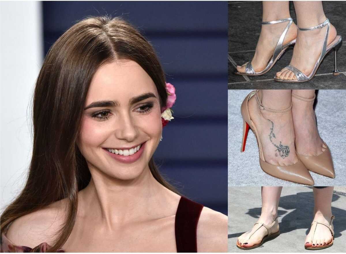 Lily Collins Feet