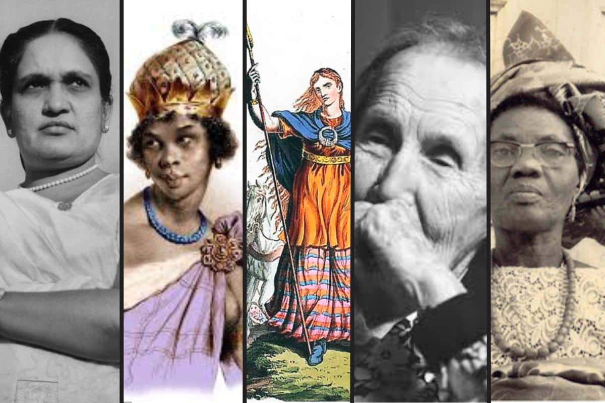 In this image features 5 Female Inspirational Leaders from Different Cultures and Eras.